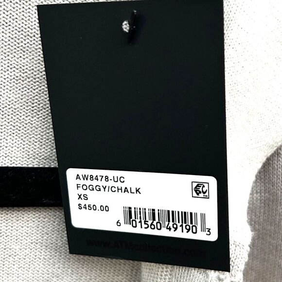 ATM Cashmere Sweatshirt Jacket Hooded Gray Zip Up Womens XS 0 2 $450 MSRP - Picture 6 of 10